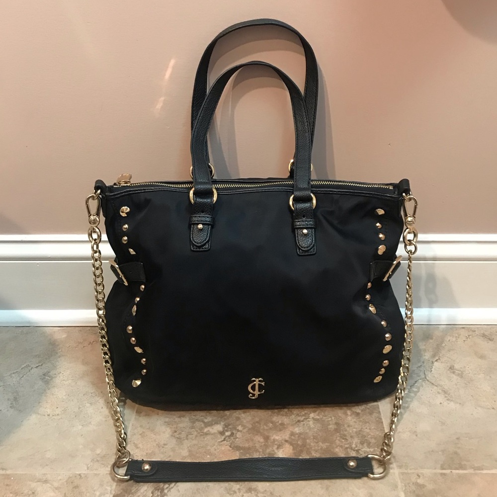 Black & Gold Metal Juicy Couture Purse w. Strap